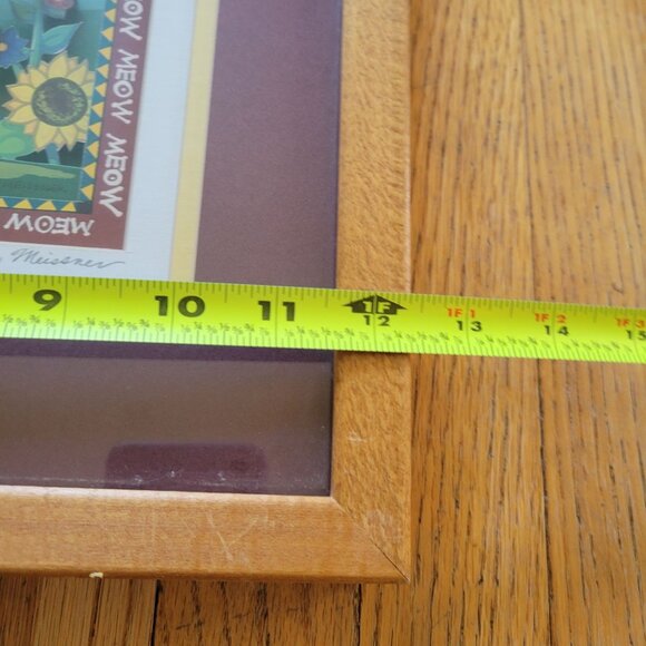 Michele Miesner Limited Edition Cat Print 51/500 Framed Art With Sunflowers & Me - Picture 5 of 7